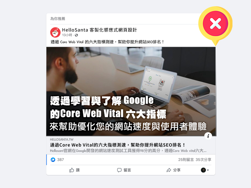 【情境圖】:人+電腦+網站+Google測速