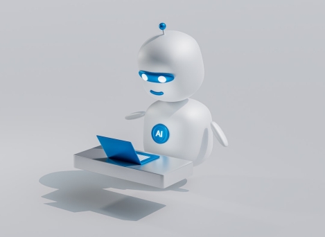 AI 人工智慧正在閱讀和理解網站內容，象徵 GEO 生成式引擎優化的概念